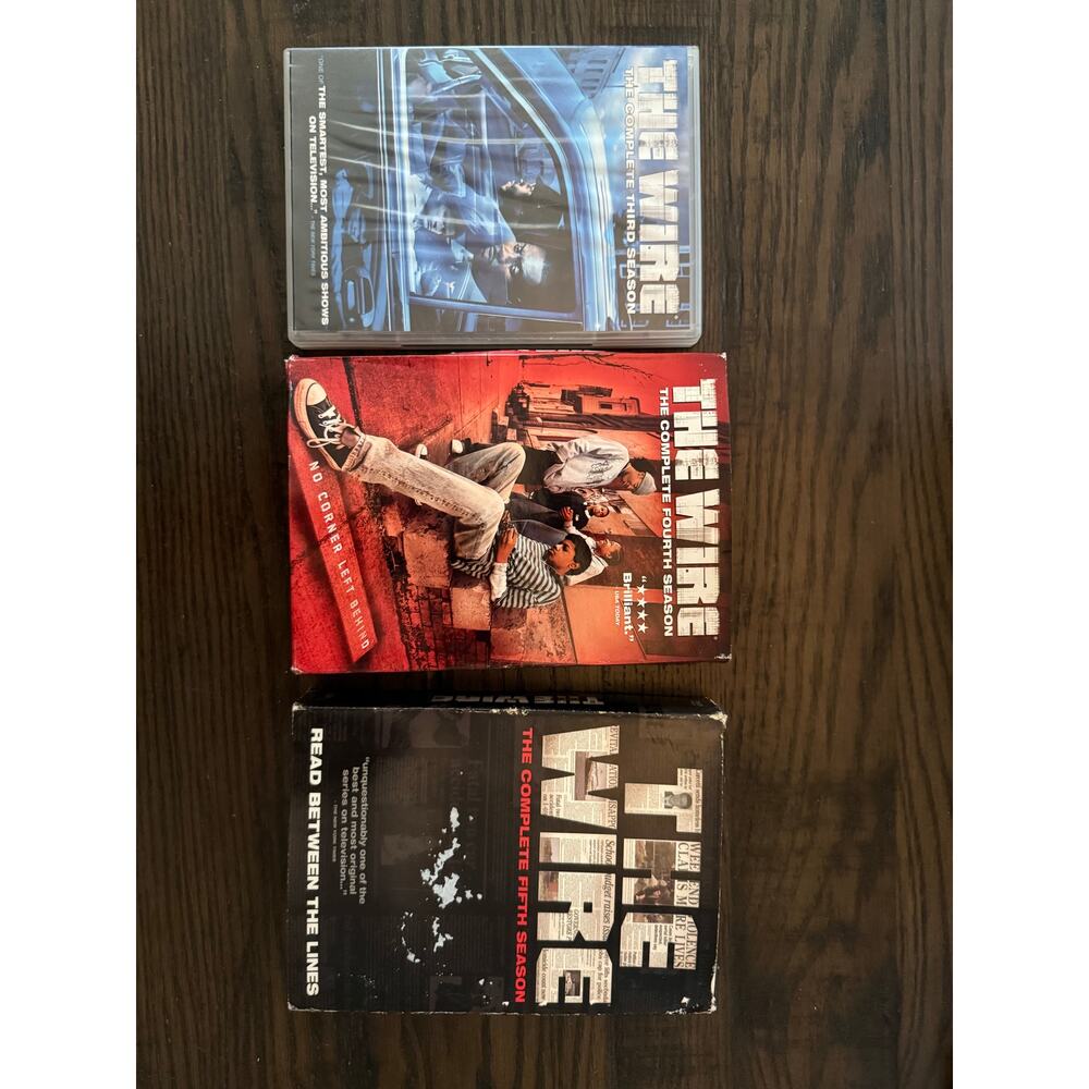 The Wire – Complete Third, Fourth & Fifth Seasons on DVD (Lot of 3)
